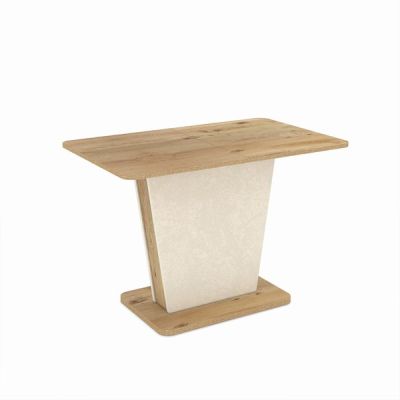 Трапезна маса LALI 120см разтегателна дъб артисан и крем